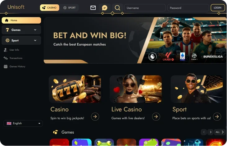 Black Lux — desktop version